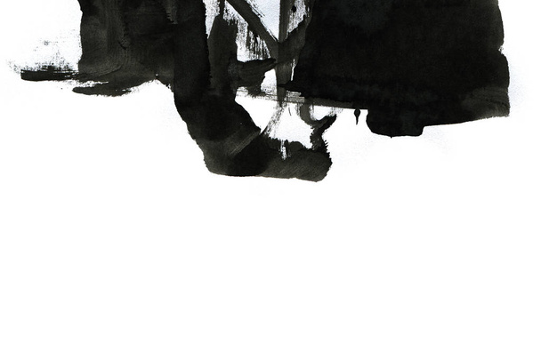 Αφηρημένο φόντο μελάνι. Μαρμάρινο. Μαύρο χρώμα εγκεφαλικό επεισόδιο υφή σε λευκό χαρτί. Ταπετσαρία για σχεδιασμό ιστοσελίδων και παιχνιδιών. Γκραντζ τέχνη λάσπης. Μακρο εικόνα του χυμού στυλό. Σκούρο πέπλο - Φωτογραφία, εικόνα