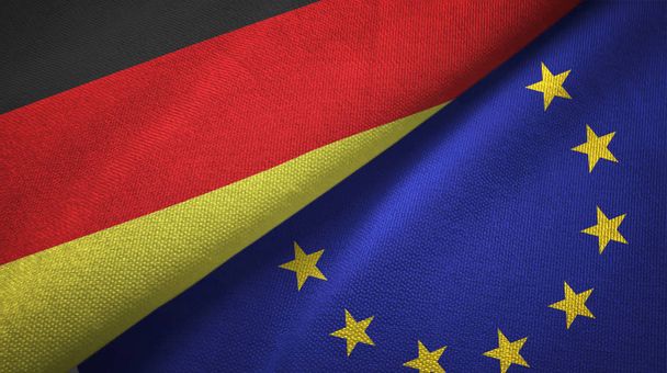 Германия и Европейский Союз объединяют текстильную ткань, текстуру ткани
 - Фото, изображение