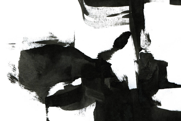 Αφηρημένο φόντο μελάνι. Μαρμάρινο. Μαύρο χρώμα εγκεφαλικό επεισόδιο υφή σε λευκό χαρτί. Ταπετσαρία για σχεδιασμό ιστοσελίδων και παιχνιδιών. Γκραντζ τέχνη λάσπης. Μακρο εικόνα του χυμού στυλό. Σκούρο πέπλο - Φωτογραφία, εικόνα