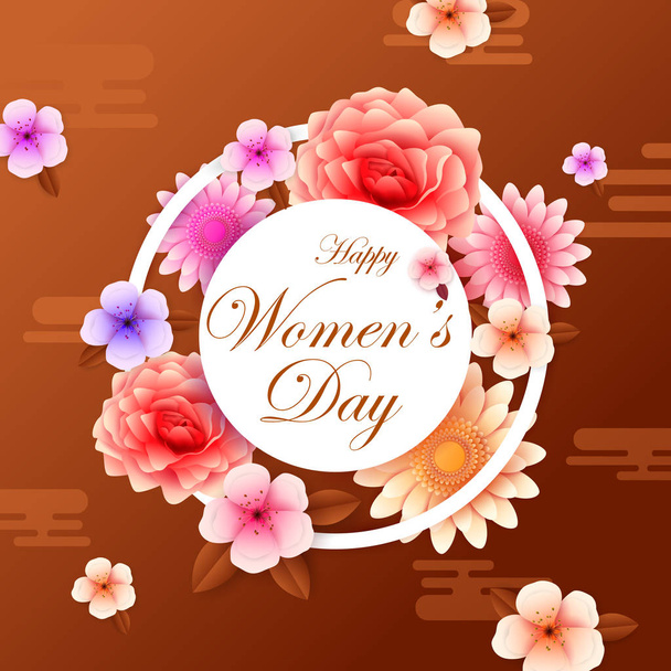 Happy International Womens Day greetings wallpaper background - Vector, Imagen