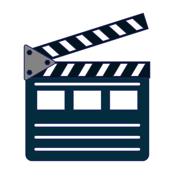 Film clapboard szimbólum izolált - Vektor, kép