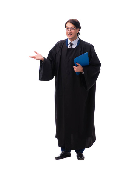 Молодой красивый судья изолирован на белом
 - Фото, изображение