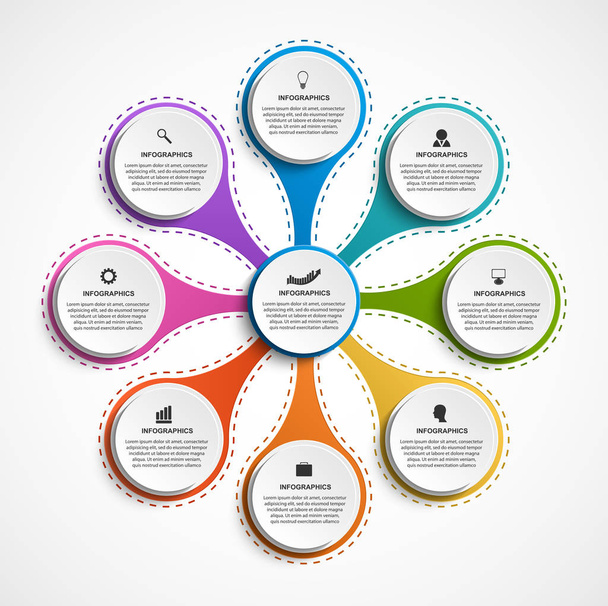 Abstract options infographics template. Infographics for business presentations or information banner. - Διάνυσμα, εικόνα