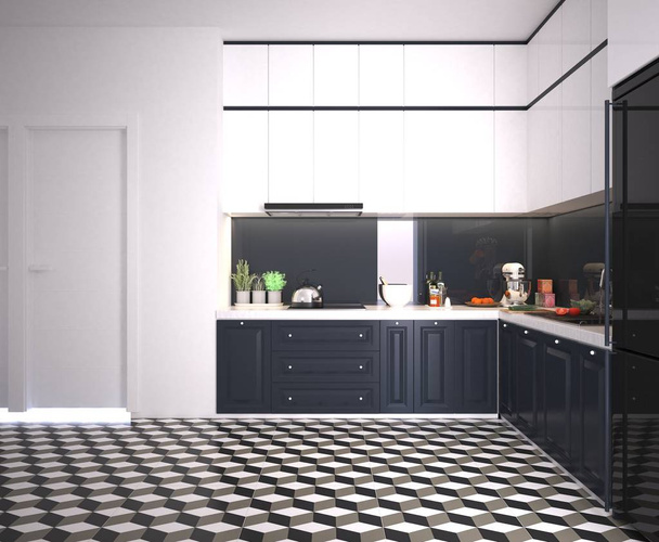 3D render modern konyha - Fotó, kép