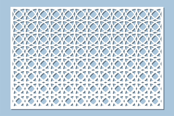 Set decorative card for cutting. Arabesque pattern. Laser cut panel. Ratio 2:3. Vector illustration. - Vector, Image