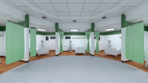 医療空間の 3 d の cg レンダリング - 写真・画像
