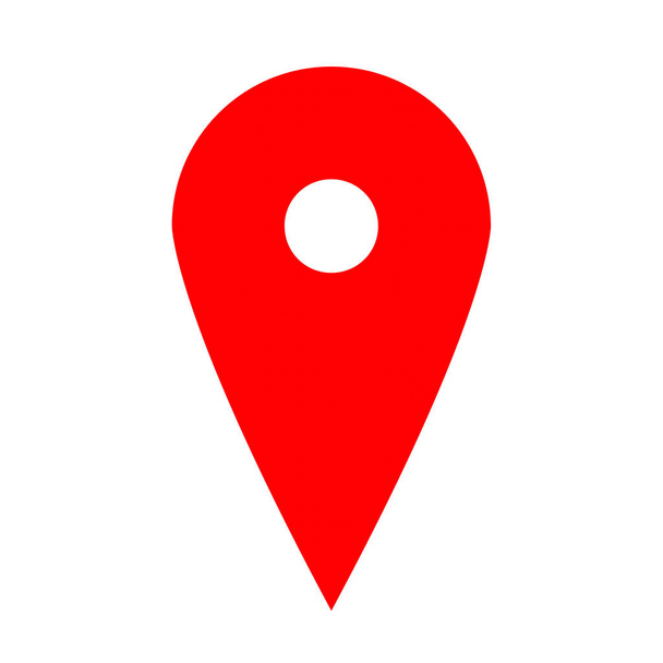 赤い地図のポインターの図 - 写真・画像