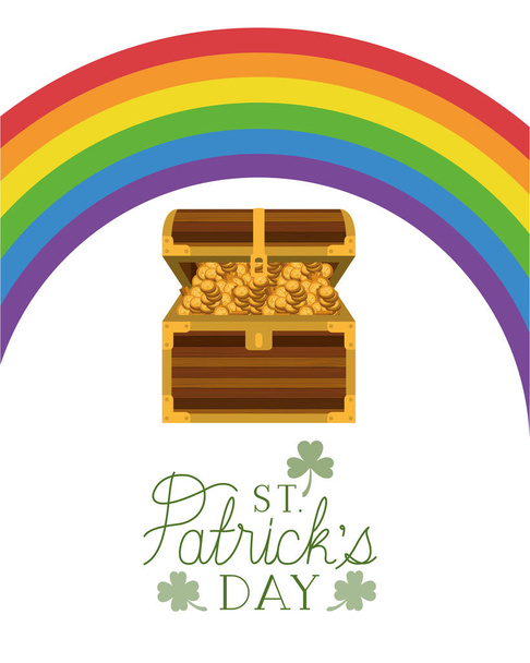 Wishing you a happy st patricks day label with coins icons
 - Вектор,изображение