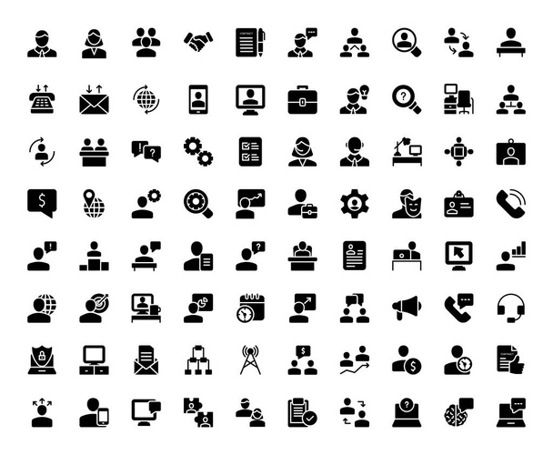 We are submitting meeting, workplace, business communication solid icons pack to fascinate viewers. You can grab this pack for so many fields like, business, offices, official meetings, graphic designing, template making and so on.   - Vector, Image
