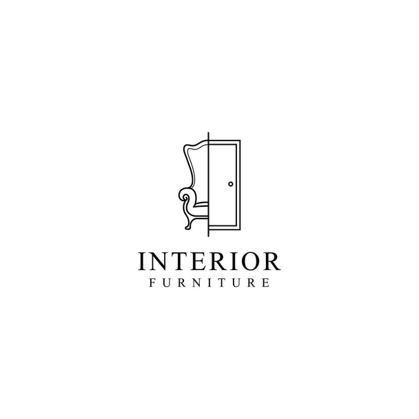 design interno di mobili divano e porte semplici isolato sfondo bianco
 - Vettoriali, immagini