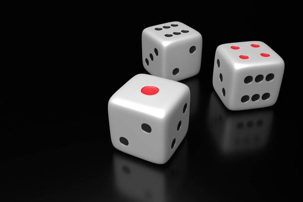 Dice background. 3d rendering. - Photo, Image