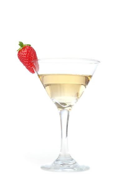 Martini glass and strawberry - Φωτογραφία, εικόνα