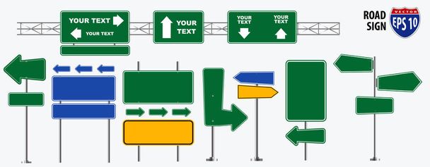 Набір дорожніх знаків ізольовано, для брошури, флаєрів, обкладинок та іншого дизайну друку. легко змінити
 - Вектор, зображення