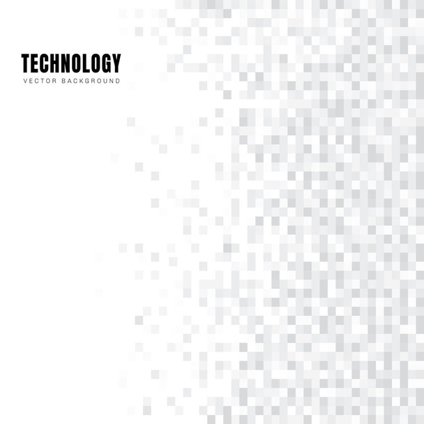 Abstracte geometrische witte en grijze vierkanten patroon achtergrond en textuur met kopie ruimte. Technologie-stijl. Mozaïek raster. Vectorillustratie - Vector, afbeelding