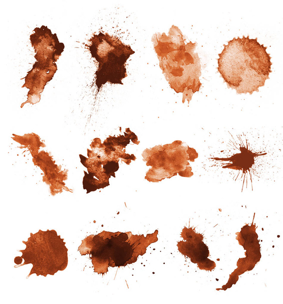 ruskea kahvi roiskeet valkoinen akvarelli paperille
 - Valokuva, kuva