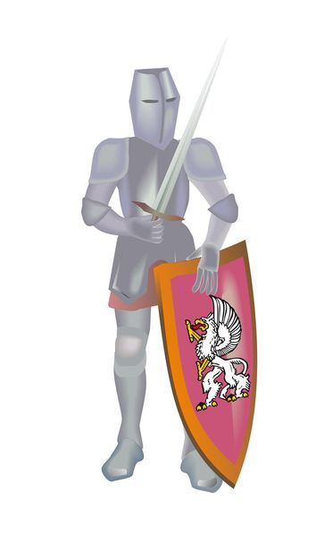 Knight with lifted throw - Foto, afbeelding