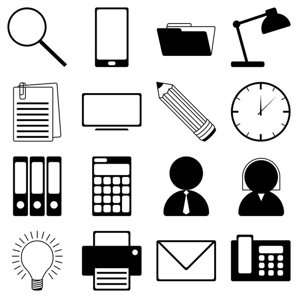 Set of business pictograms - Wektor, obraz