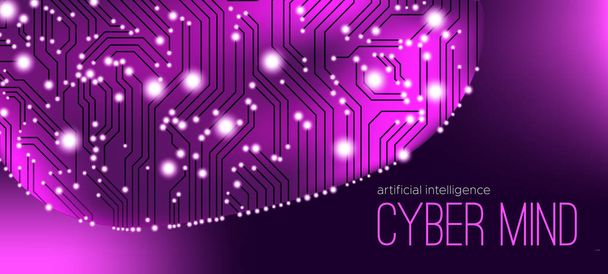 Concept Cyber Mind, Intelligence Artificielle
. - Vecteur, image