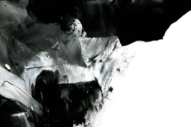 Абстрактне чорнило. Стиль Мармуру. Чорна фарба на білому папері. Wallpaper для веб-та ігрового дизайну. Грандж брудний живопис. Макро-образ ручного соку. Чорна хмара - Фото, зображення