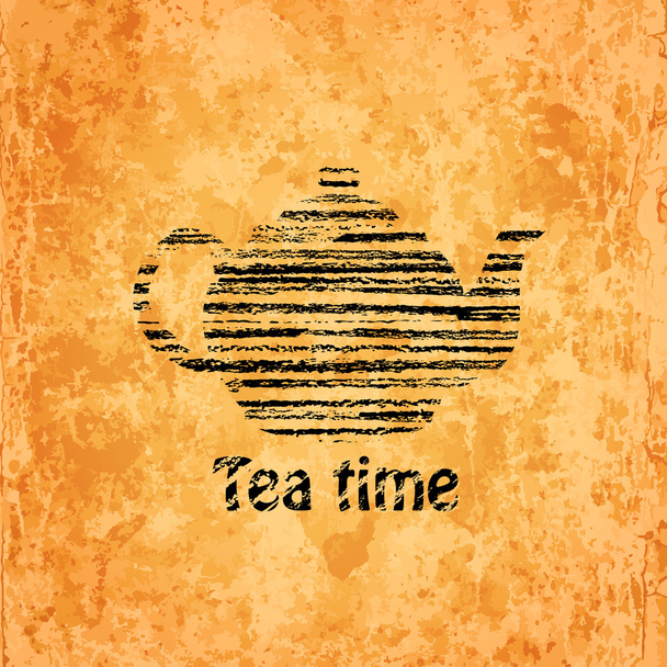 Tea time background - Vektör, Görsel