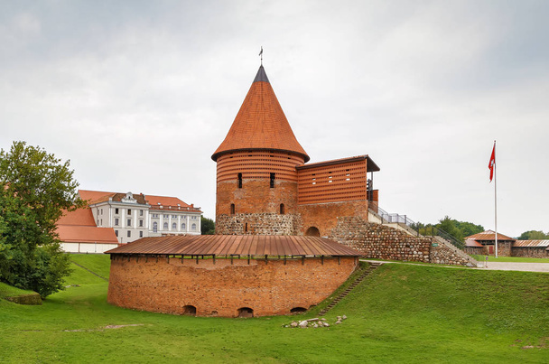 Kaunas Kalesi, Litvanya 'nın Kaunas kentinde bulunan bir ortaçağ kalesidir. Orijinal olarak 14. yüzyılın ortalarında inşa edilmiş, Gotik tarzında..  - Fotoğraf, Görsel