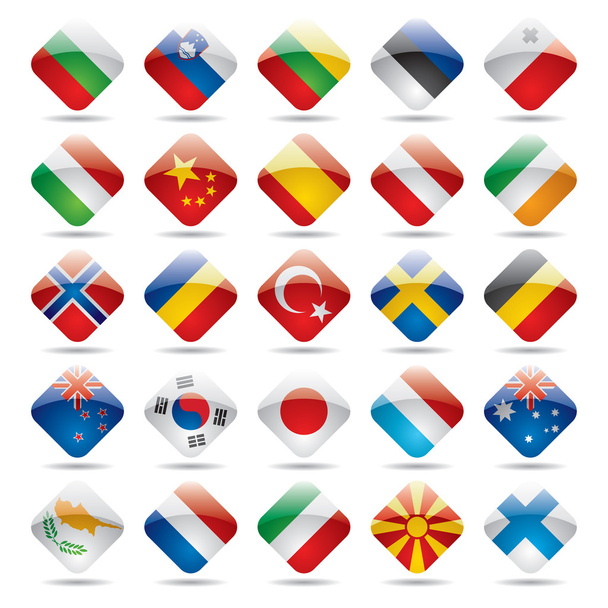 World flag icons 2 - Vector, afbeelding