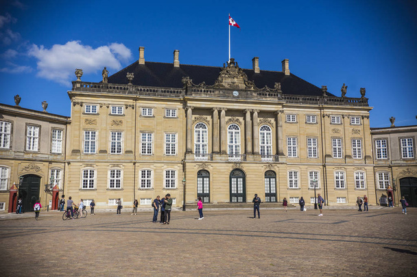Gevel van Paleis Amalienborg, Denemarken - Foto, afbeelding