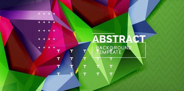Fondo abstracto geométrico de color, diseño de abstracción mínima con forma de mosaico estilo 3d
 - Vector, Imagen