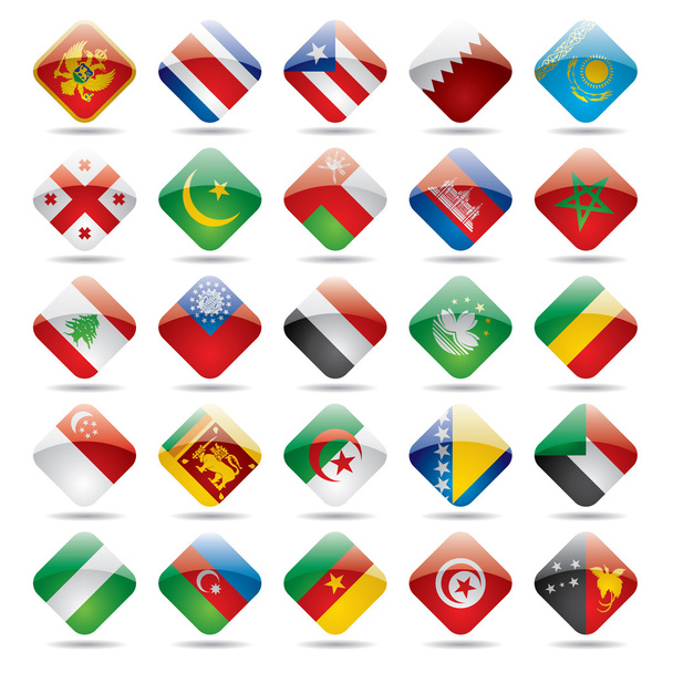 World flag icons 4 - Wektor, obraz