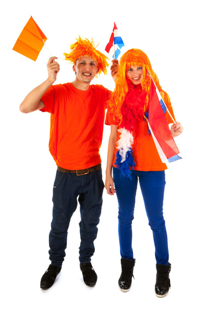 Young couple for kings day in Holland - Foto, Bild