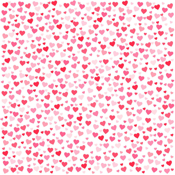 Vector pink & red Valentines Days heartshapes background - Vector, imagen