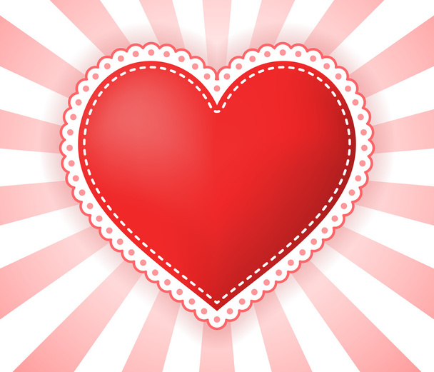 Heart illustration with dotted border - Vetor, Imagem