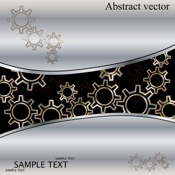 Metal template with texture. - Vector, Imagen