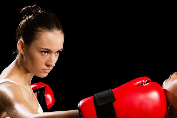 woman boxing - Foto, afbeelding