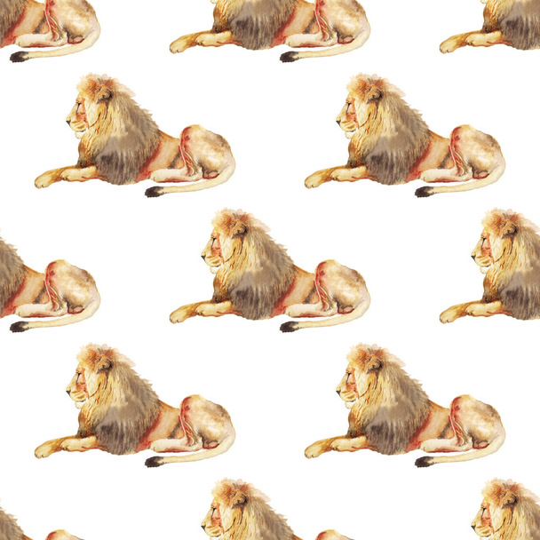 Seamless pattern with lion - Photo, image