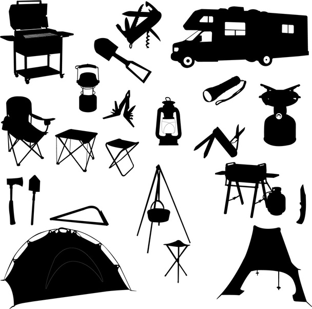 Camping - Vector, afbeelding