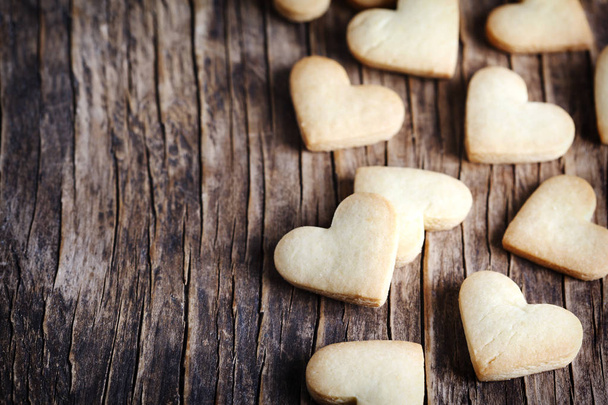 Heart shaped cookies for valentine's day, copy space - Photo, Image