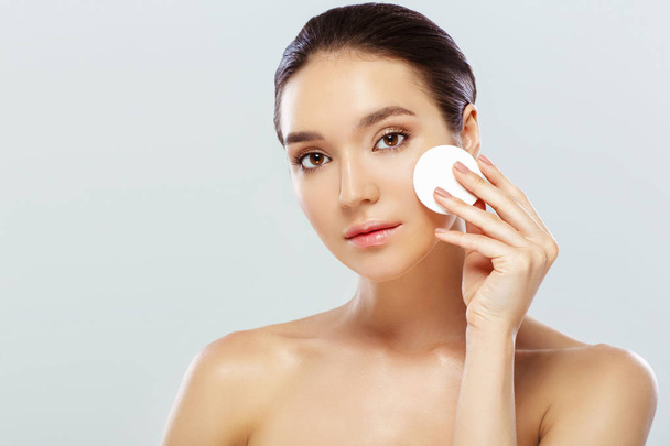 portrait of beautiful young woman, skincare and spa concept - Photo, Image
