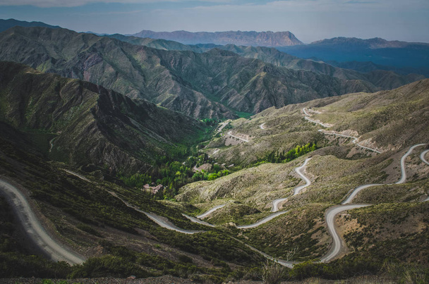 Dirt road in Villavicencio, in the Andes mountain range. - Photo, Image