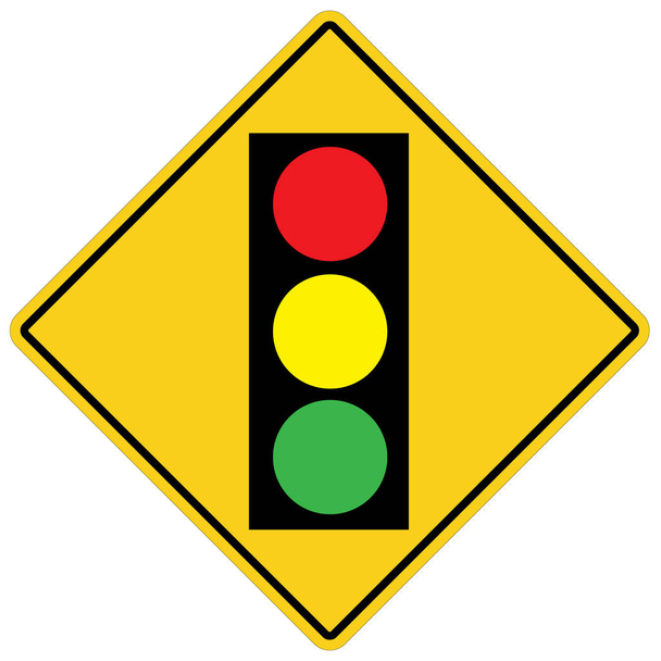 trafik ışığı beyaz arka plan üzerinde. düz stil. Trafik işaretleri web sitesi tasarımı, logo, app, Kullanıcı arabirimi için. trafik işareti simgesi. trafik ışığı uyarı işareti. - Vektör, Görsel