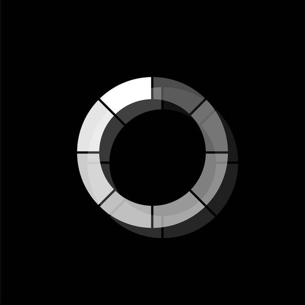 Barra de carga. Icono simple plano blanco con sombra
 - Vector, imagen