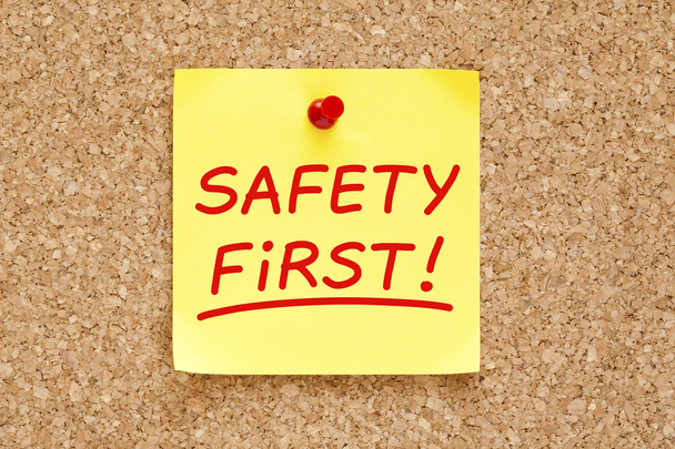 Safety First Sticky Note - Photo, Image