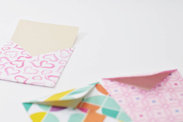 Little decorated envelopes, ideal for your crafts projects or girly topics in your publications - Фото, зображення