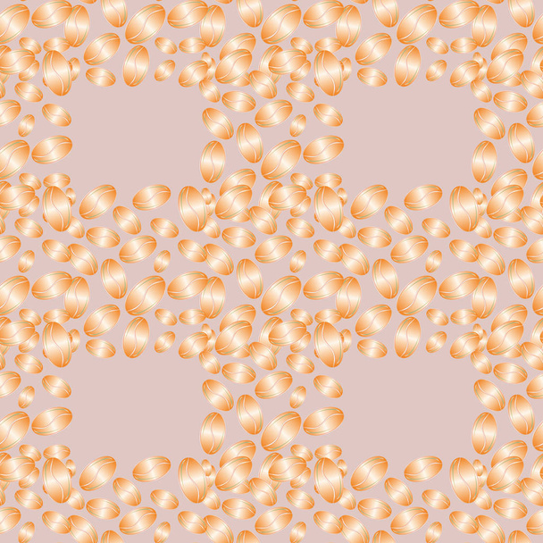 Gekleurde koffie bonen naadloze patroon achtergrond - Vector, afbeelding