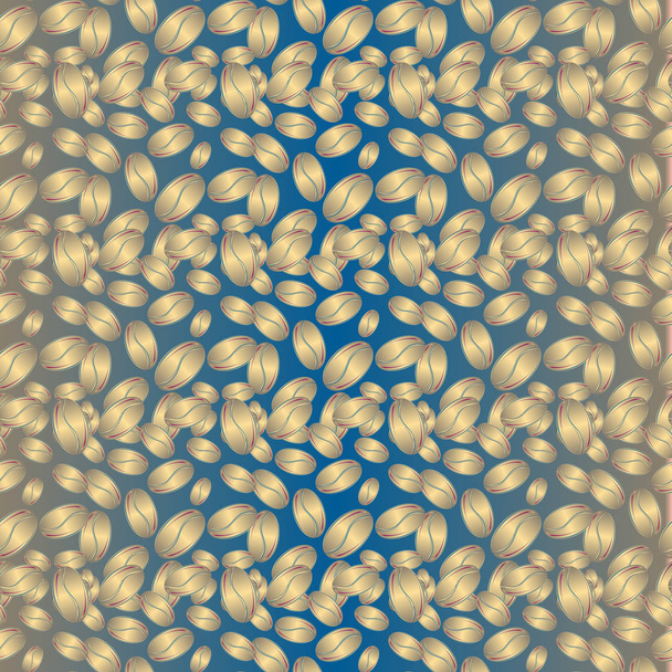 Χρωματιστά φασόλια καφέ φόντο χωρίς ραφή πρότυπο - Διάνυσμα, εικόνα