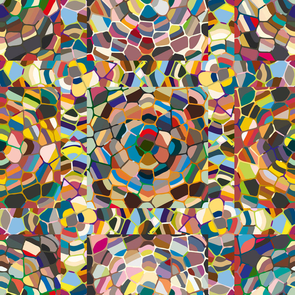 naadloze abstracte kleurrijke mozaïek patroon - Vector, afbeelding