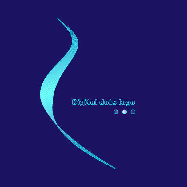 Abstract dynamic waves logo of minimalist style - Vektor, obrázek