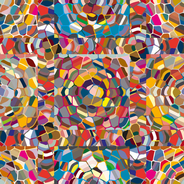 Abstract colorful mosaic seamless pattern - Vector, Image