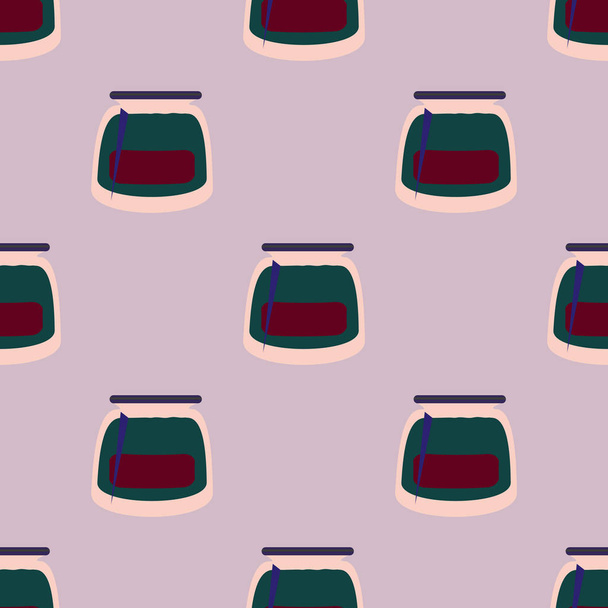 Jars with rustic home canning new seamless pattern for background. - Vektori, kuva