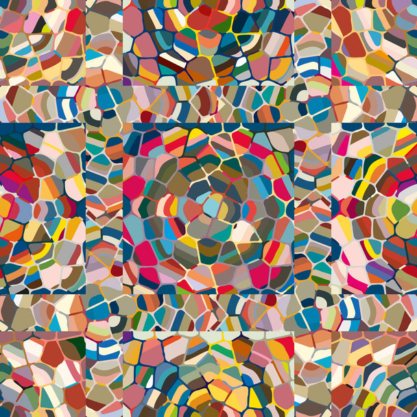 Abstract colorful mosaic seamless pattern - Vector, Image